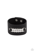 Load image into Gallery viewer, Runway Rebellion Black Leather Wrap Bracelet Paparazzi Accessories