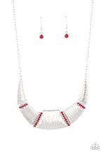 Load image into Gallery viewer, Going Through Phases Red Rhinestone Necklace Paparazzi Accessories