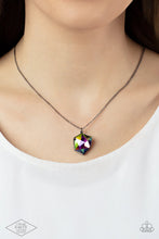 Load image into Gallery viewer, Stellar Serenity Multi Oil Spill Rhinestone Necklace Paparazzi Accessories