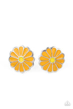 Load image into Gallery viewer, Budding Out Orange Floral Post Earrings Paparazzi Accessories