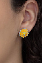 Load image into Gallery viewer, Budding Out Orange Floral Post Earrings Paparazzi Accessories