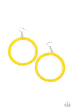 Load image into Gallery viewer, Beauty and the Beach Yellow Seed Bead Earrings Paparazzi Accessories
