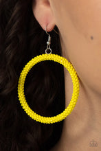 Load image into Gallery viewer, Beauty and the Beach Yellow Seed Bead Earrings Paparazzi Accessories