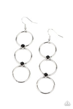 Load image into Gallery viewer, Refined Society Black Rhinestone Earrings Paparazzi Accessories