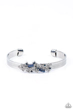 Load image into Gallery viewer, A Chic Clique Blue Rhinestone Cuff Bracelet Paparazzi Accessories