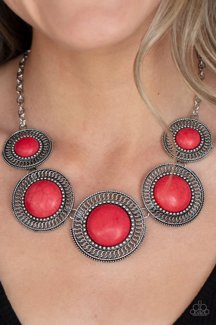 She Went West Red Stone Necklace Paparazzi Accessories