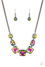 Load image into Gallery viewer, Unfiltered Confidence Multi Oil Spill Rhinestone Necklace Paparazzi Accessories