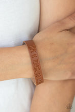 Load image into Gallery viewer, Life Is Tough Brown Leather Urban Bracelet Paparazzi Accessories