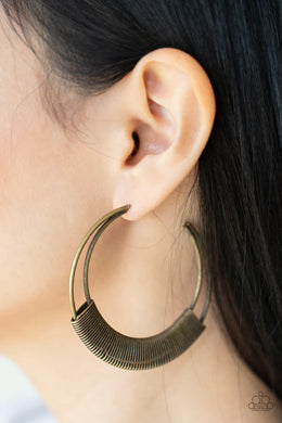 Artisan Attitude Brass Hoop Earrings Paparazzi Accessories