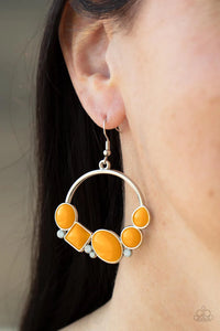 fishhook,orange,Beautifully Bubblicious Orange Earring