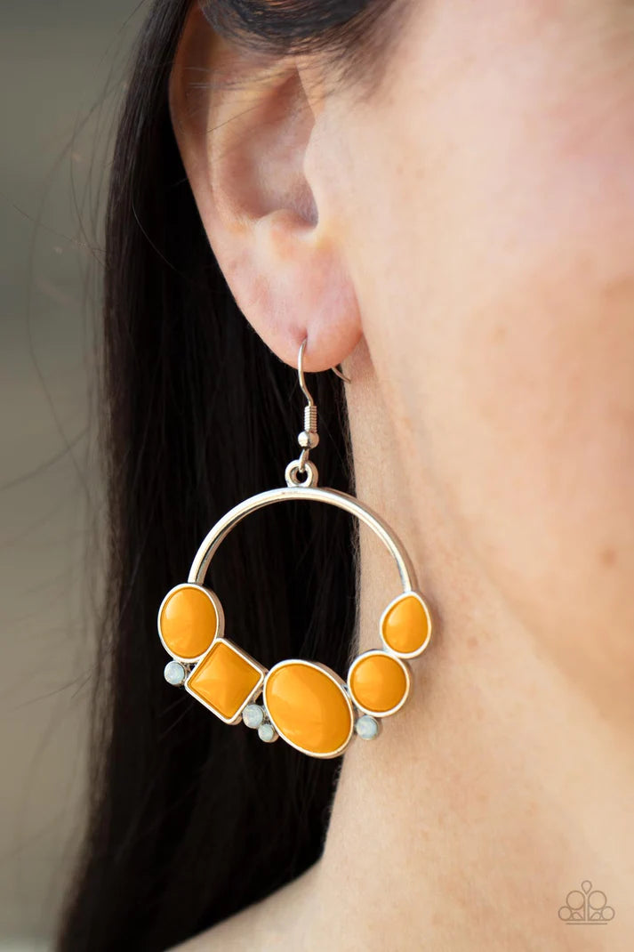 Beautifully Bubblicious Orange Earring Paparazzi Accessories
