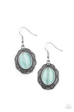 Load image into Gallery viewer, Garden Party Perfection Blue Cat&#39;s Eye Earrings Paparazzi Accessories