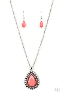 long necklace,multi,pink,rhinestones,DROPLET Like Its Hot Multi Necklace