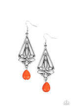 Load image into Gallery viewer, Transcendent Trendsetter Orange Stone Earrings Paparazzi Accessories