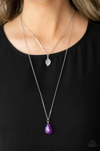 long necklace,purple,Natural Essence Purple Necklace