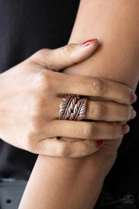 copper,feather,wide back,Inner FLIGHT Copper Feather Ring