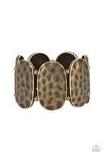 Load image into Gallery viewer, Artisan Exhibition Brass Stretchy Bracelet Paparazzi Accessories