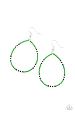 Load image into Gallery viewer, Keep Up the Good BEADWORK Green Seed Bead Earrings Paparazzi Accessories