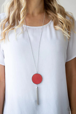 Wondrously Woven Red Necklace Paparazzi Accessories