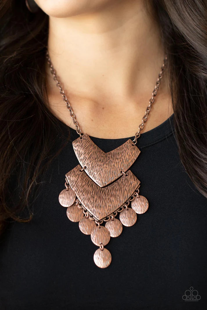 The Keys to the Animal Kingdom Copper Necklace Paparazzi Accessories