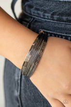 Load image into Gallery viewer, This Girl is on WIRE Black Gunmetal Cuff Bracelet Paparazzi Accessories