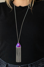 Load image into Gallery viewer, Proudly Prismatic Pink Oil Spill Rhinestone Necklace Paparazzi Accessories
