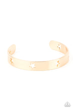 Load image into Gallery viewer, American Girl Glamour Gold Star Cuff Bracelet Paparazzi Accessories