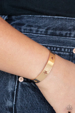 American Girl Glamour Gold Star Cuff Bracelet Paparazzi Accessories