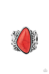 crackle stone,red,wide back,Soul Trek Red Stone Ring