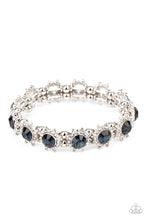 Load image into Gallery viewer, Prismatic Palace Blue Rhinestone Stretchy Bracelet Paparazzi Accessories