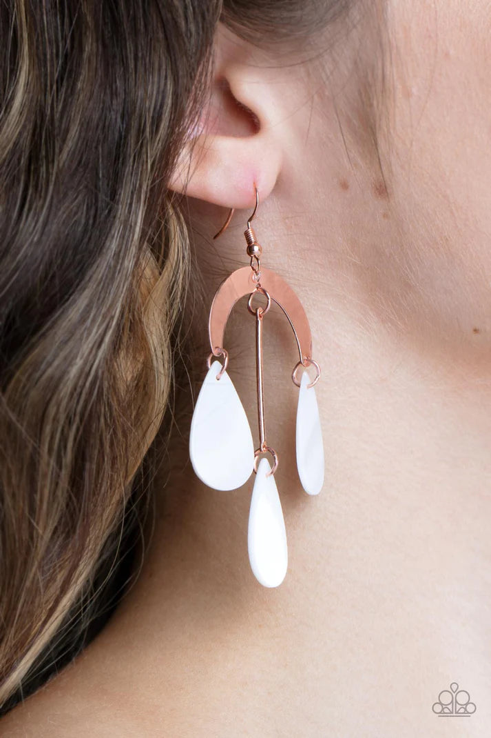 Atlantis Ambience Copper Earring Paparazzi Accessories