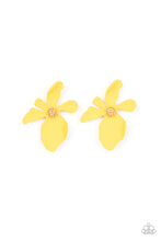 Load image into Gallery viewer, Hawaiian Heiress Yellow Floral Post Earring Paparazzi Accessories