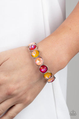 Radiant On Repeat Orange Rhinestone Stretchy Bracelet Paparazzi Accessories