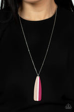Load image into Gallery viewer, Grab A Paddle Pink Wooden Necklace Paparazzi Accessories