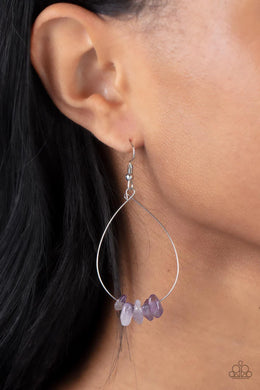 South Beach Serenity Purple Stone Earrings Paparazzi Accessories