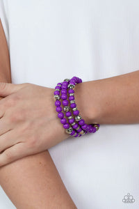 coil,purple,Vibrant Verve Purple Coil Bracelet