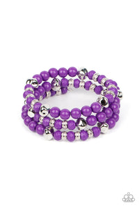 coil,purple,Vibrant Verve Purple Coil Bracelet