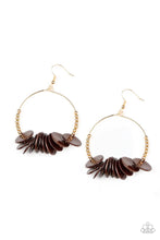 Load image into Gallery viewer, Caribbean Cocktail Brown Earrings Paparazzi Accessories
