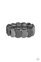Load image into Gallery viewer, Demurely Disco Black Gunmetal Stretchy Bracelet Paparazzi Accessories