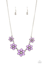 Load image into Gallery viewer, Prairie Party Purple Floral Necklace Paparazzi Accessories