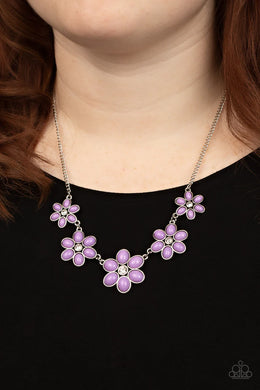 Prairie Party Purple Floral Necklace Paparazzi Accessories