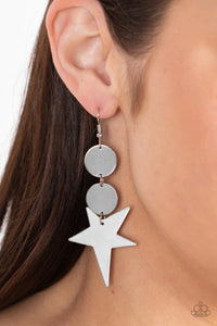 americana,fishhook,patriotic,stars,Star Bizarre Silver Star Earrings