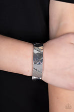 Load image into Gallery viewer, Couture Crusher Silver Rhinestone Cuff Bracelet Paparazzi Accessories