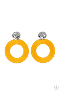 post,yellow,Strategically Sassy Yellow Post Earring