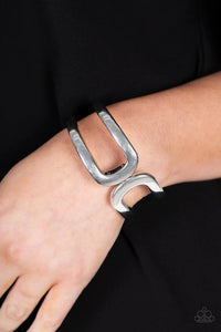 hinge,silver,Industrial Empress Silver Cuff Bracelet