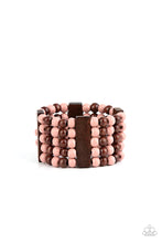 Load image into Gallery viewer, Island Soul Pink Wooden Stretchy Bracelet Paparazzi Accessories