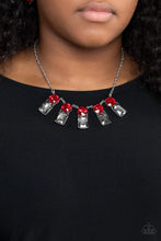 Load image into Gallery viewer, Celestial Royal Red Rhinestone Necklace Paparazzi Accessories
