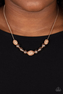 Space Glam Rose Gold Necklace Paparazzi Accessories