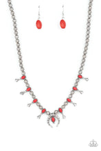 Load image into Gallery viewer, Luck Of The West Red Stone Necklace Paparazzi Accessories