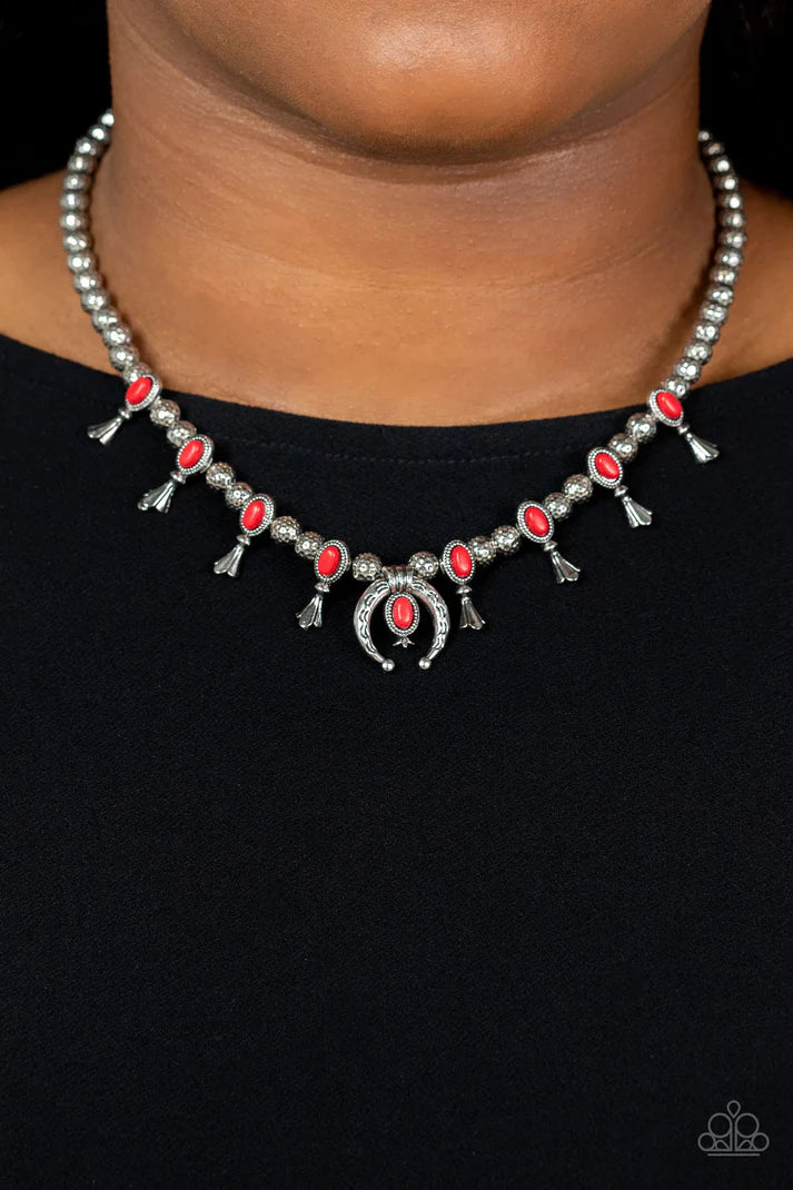 Luck Of The West Red Stone Necklace Paparazzi Accessories